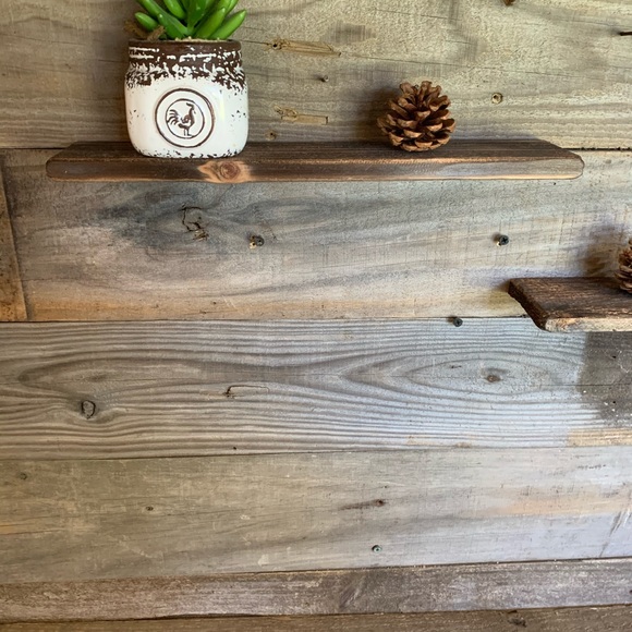 Set Of 2 Rustic Floating Shelves - Picture 3 of 4